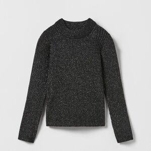Zara Kids Ribbed Knit Sparkly Black Sweater Size 13-14 Years EUC